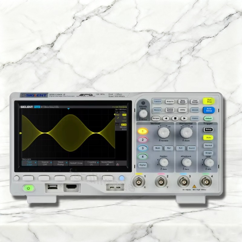 Digital Storage Oscilloscope 100Mhz 4Ch - 1 Stück SIGLENT SDS1104X-E 100MHz 4-Kanal-Digital-Speicheroszilloskop,