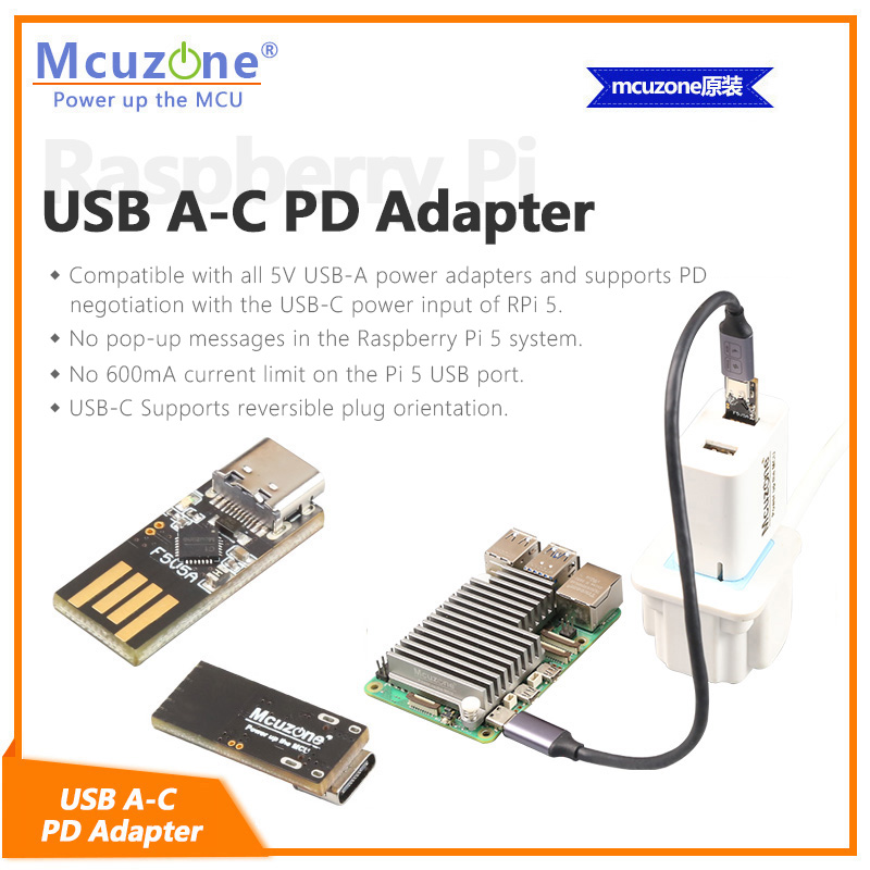 Banana Pi Bpi-M5 - Raspberry Pi5 USB A-C PD-Adapter, 5