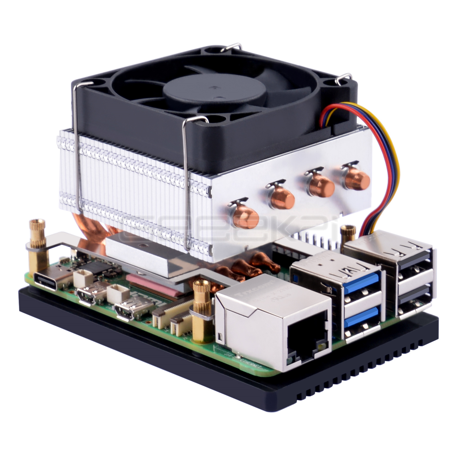 Raspberry Pi 5 8Gb Kit - Geeekpi Low-Profile Plus CPU-Kühler für Raspberry