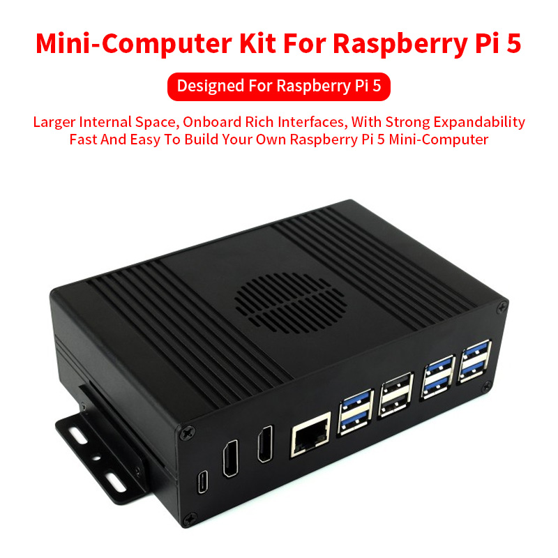 Raspberry Pi 5 8Gb Kit - Himbeer Pi 5 All-in-One-Mini-Computer-Kit PCIE auf