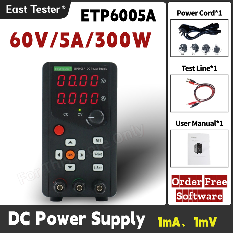 Programmable Dc Power Supply 60V 5A - Etp6005a hoch effiziente ein kanal ige