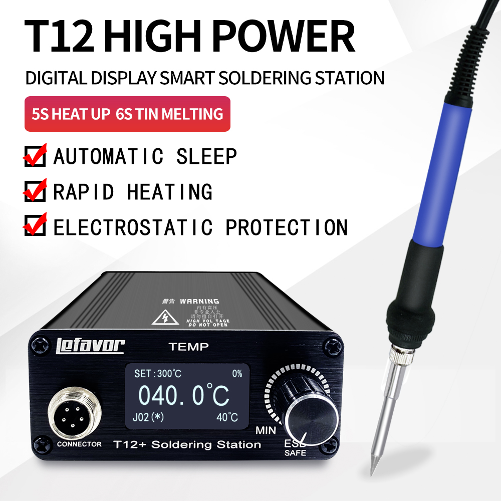 Soldering Station T12 Oled - T12 + Lötstation Lötkolben 1,3 Zoll