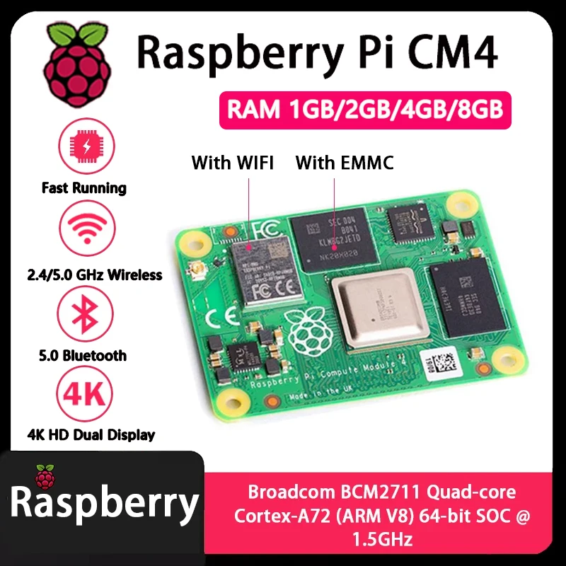 Raspberry Pi CM4 1GB/2GB/4GB/8 – Raspberry Pi Compute Module 4 8Gb 32Gb Bewertung und Preis