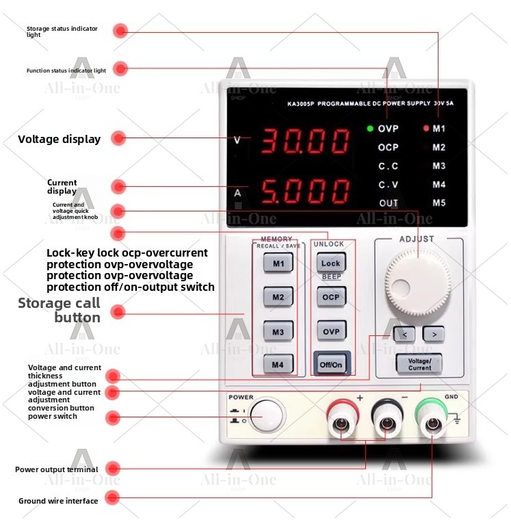 KA3003D / KA3005P Digitales Pr – Programmable Dc Power Supply 60V 5A Bewertung und Preis