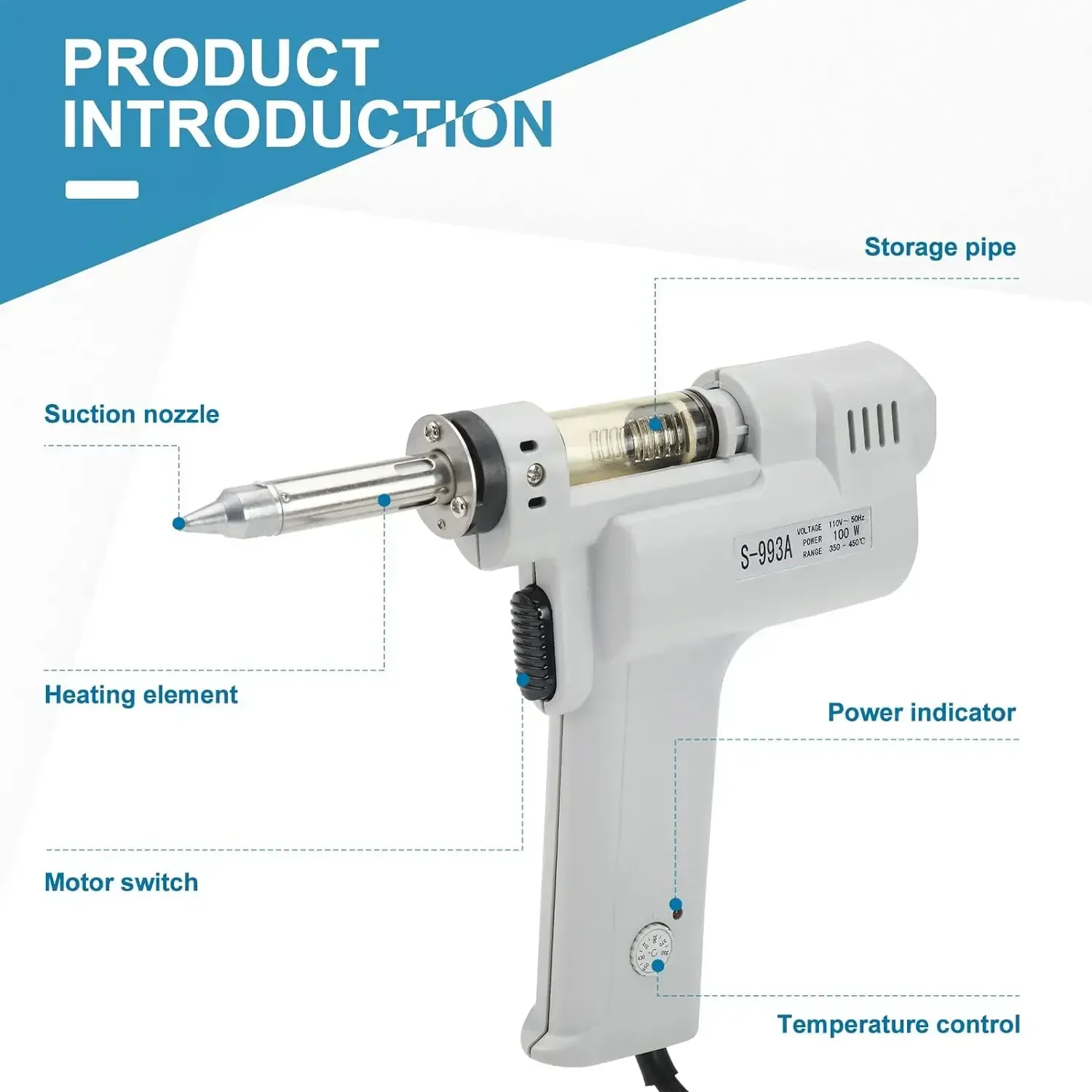 S-998P Doppelpumpen-Elektro-En – Desoldering Gun Vacuum Electric Bewertung und Preis